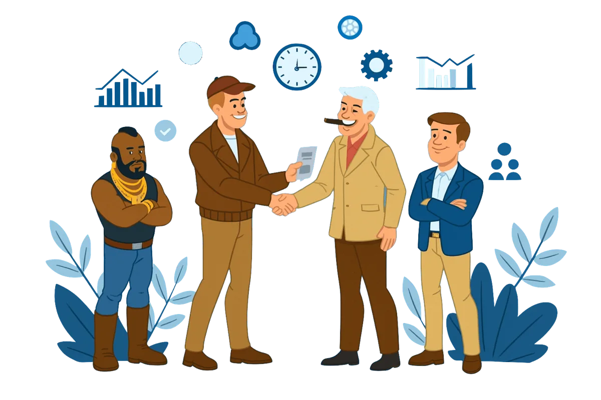 Illustration: first call between client and team